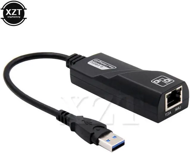 Alt view image 4 of 5 - 1PCS USB 3.0 10/100/1000Mbps Gigabit Ethernet RJ45 External Network Card LAN adapter For Windows 8 7 windows XP Vista