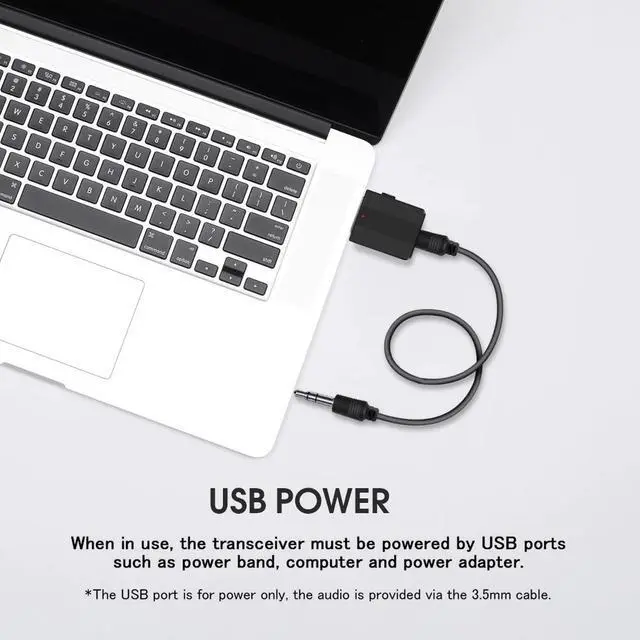 Alt view image 5 of 5 - Bluetooth 5.0 Transmitter Adapter TV Receiver 2 In 1 USB Bluetooth Wireless Adapters For PC Car Kit + Button Switch