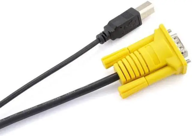 Alt view image 2 of 5 - USB KVM Switch Cable 1.5m 15Pin VGA Male to Male USB A to USB B Cord Cables PC Computer Printer Monitor Adapter Dropship