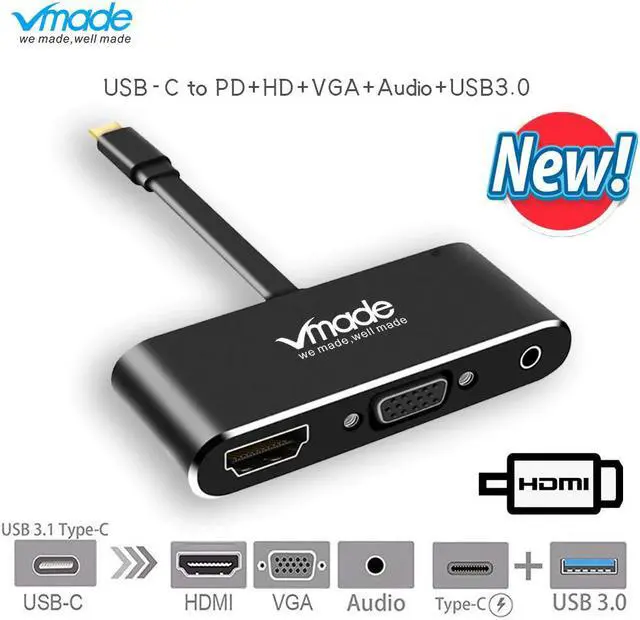 Main image of MULTI PORTS USBC DOCKING STATION 5 in 1 Support PD 3.0 charging,4k*2k  for MacBook, Galaxy Note, Yoga 720