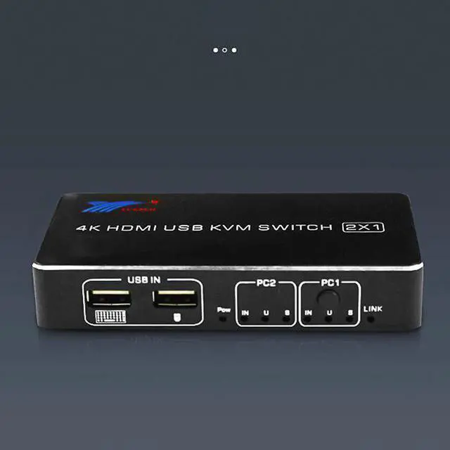 Alt view image 5 of 5 - 2 Port USB KVM Switch 4K @ 60Hz RGB/YUV 444 HDR 2.0 Switcher 2X1 Support Keyboard Mouse Printer
