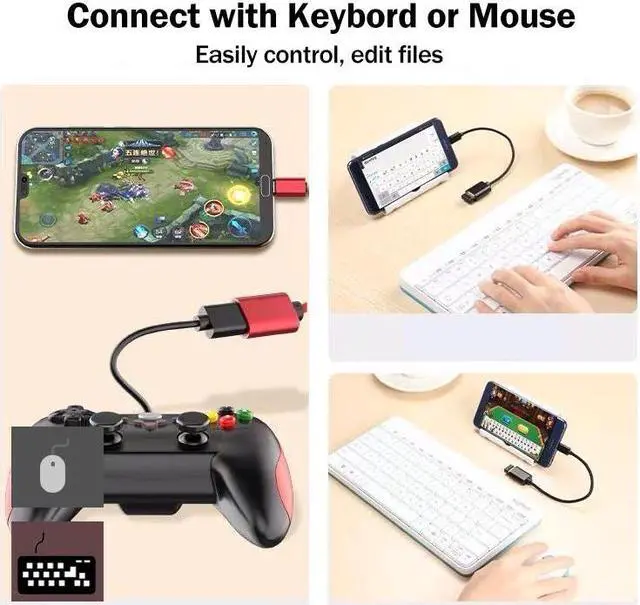 Alt view image 3 of 5 - to Type-C OTG Adapter Cable for  Mi 9T 8 9 10 Pro Lite SE Mi 5 6 A1 A2 A3 Mix 3 Poco F1 X2 F2 Pro  C OTG Converter