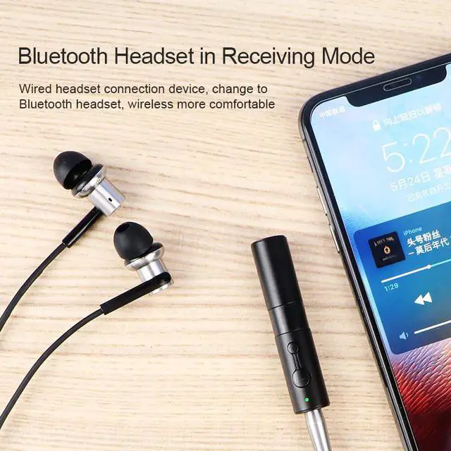 Alt view image 5 of 5 - Bluetooth 5.0 Transmitter Receiver aptx Adapter 2 in 1 3.5mm Jack Audio Wireless Adapter AUX for TV Headphones PC Car