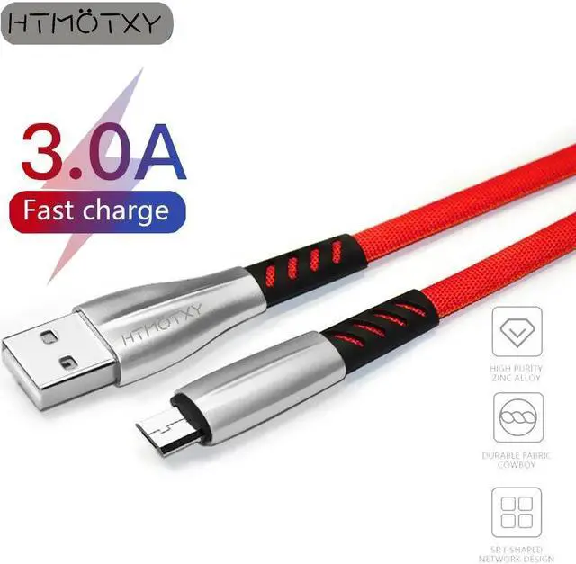Alt view image 3 of 5 - For iPhone Cable 3A Fast Charging For Micro USB TYPE C Mole Phone Cable 1M 2M  Wire For  11 Pro Android  Cables