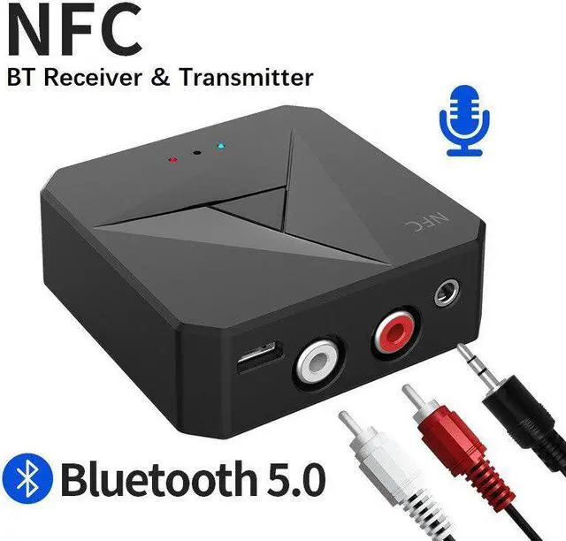 Main image of Bluetooth 5.0 4.2 Audio Receiver Transmitter 2 IN 1 3.5mm 3.5 AUX Jack RCA HiFi Music Wireless Adapter For TV PC Car Speaker