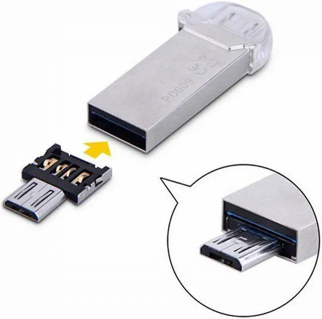 Alt view image 2 of 5 - USB Type C Adapter USB OTG Connector Mini OTG Adapter for   Smart Phone USB Flash Drive Cable Adaptador