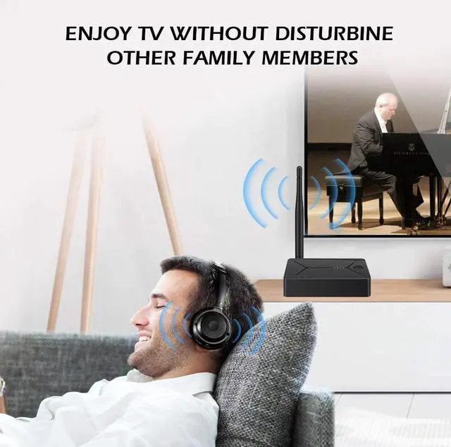 Alt view image 4 of 5 - to Bluetooth 5.0 Adapter Wireless Receiver Optical Transmitter Coaxial RCA Stereo AUX Audio 3.5mm Jack for Speakers TV PC