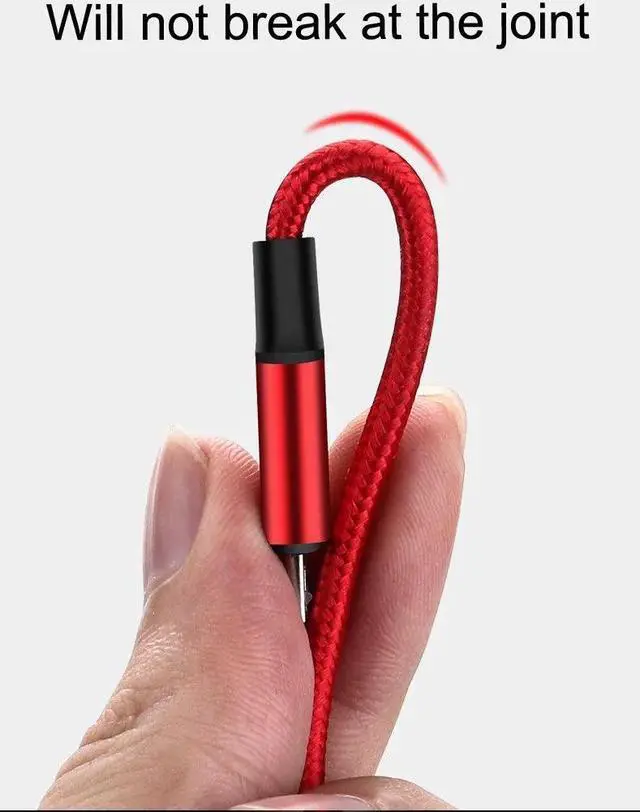 Alt view image 4 of 5 - [3 Pack] Android 2A Fast Charge  Cable Woven Suitable for   Vivo Phone Charger