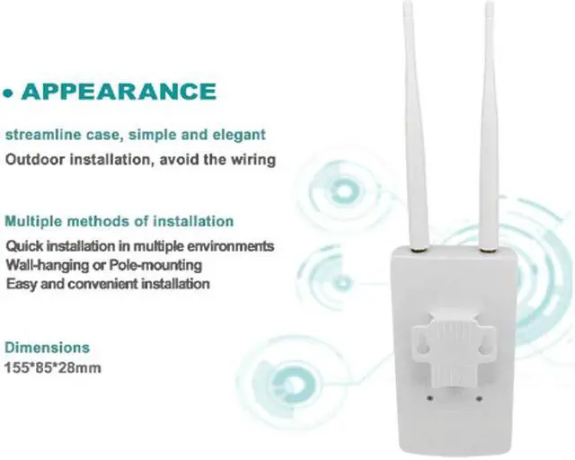 Alt view image 2 of 5 - High Speed Outdoor 4G LTE Wireless AP Waterproof Unlock Sim Card Wifi Router Wireless Hotspot CPE RJ45 port Modem Dongle