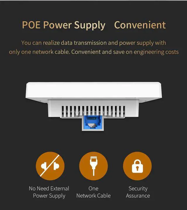 Alt view image 4 of 5 - Hotel Wifi Project 1 Smart Core Gateway AC Router 4 LAN Port POE AC Gateway Routing +4 1200Mbps Gigabit Access Point In wall AP