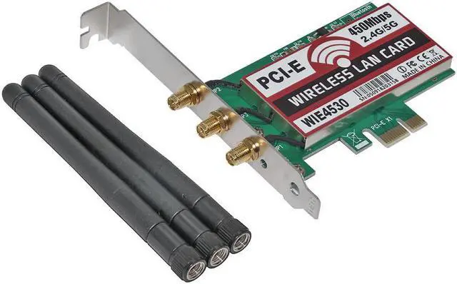 Alt view image 4 of 5 - 450Mbps 2.4G/5G WiFi Wireless LAN Card PCI-E X1 Network Adapter PCIe PCI express Wifi Network Card for Desktop for Intel CPU