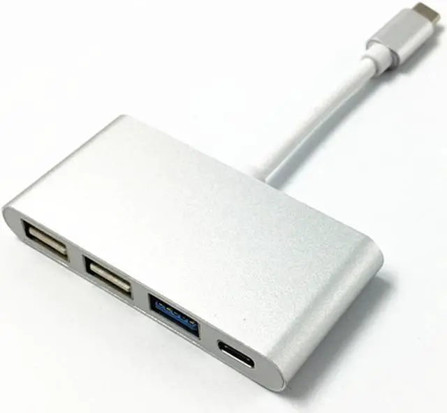 Alt view image 3 of 5 - Portable Design USB-C/Type C USB 3.1 to USB Type C & 3-Port USB 3.0 Hub Adapter For Macbook High Quality!