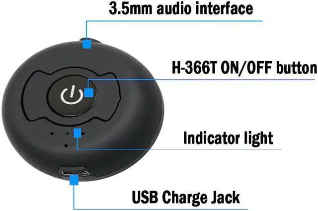 Alt view image 2 of 5 - Wireless 3.5mm Bluetooth Transmitter Multi-point Audio Music Stereo Dongle Adapter For TV PC DVD MP3 Bluetooth 4.0