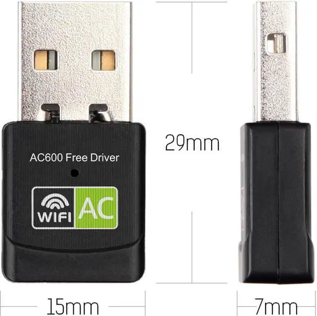 Alt view image 4 of 5 - New Version Free Driver 600Mbps Wireless USB Wifi Adapter Receiver 2.4+5 Ghz USB Wifi 802.11n/g/b Network Card For PC