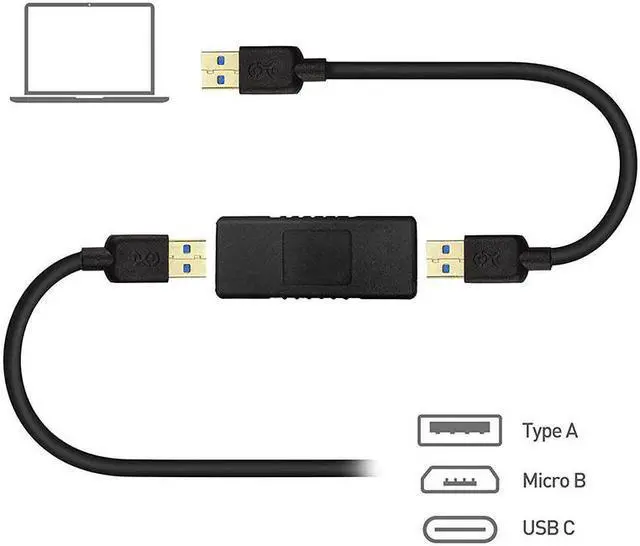 Alt view image 2 of 5 - USB-A Female to USB-A Female Adapter USB 3.0 Double Female Adapter Mini Convenient Cable