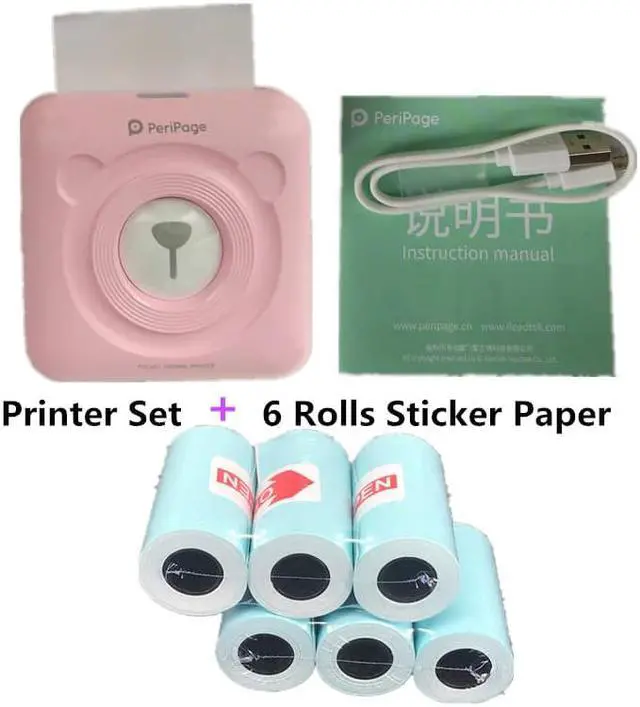 Alt view image 2 of 5 - A6 Mini Peripage Pocket Thermal Photo Printer Mobile Bluetooth Portable Label Ticket Receipt POS Printer Adhesive Paper Wireless