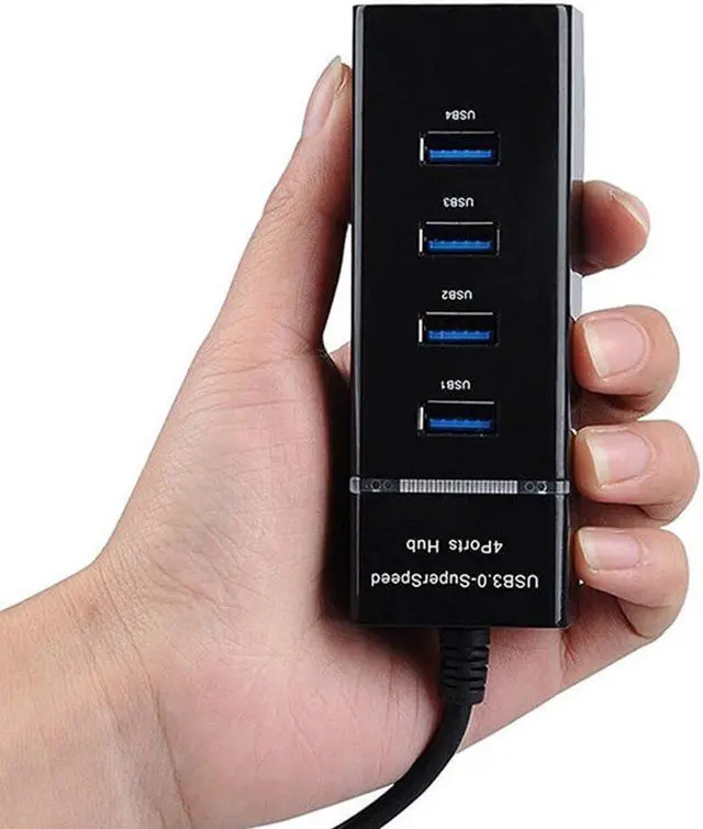 Alt view image 3 of 5 - 2020 new Portable USB 3.0 Super Speed 4 Ports Hub  Sync Adapter for Computer Laptop