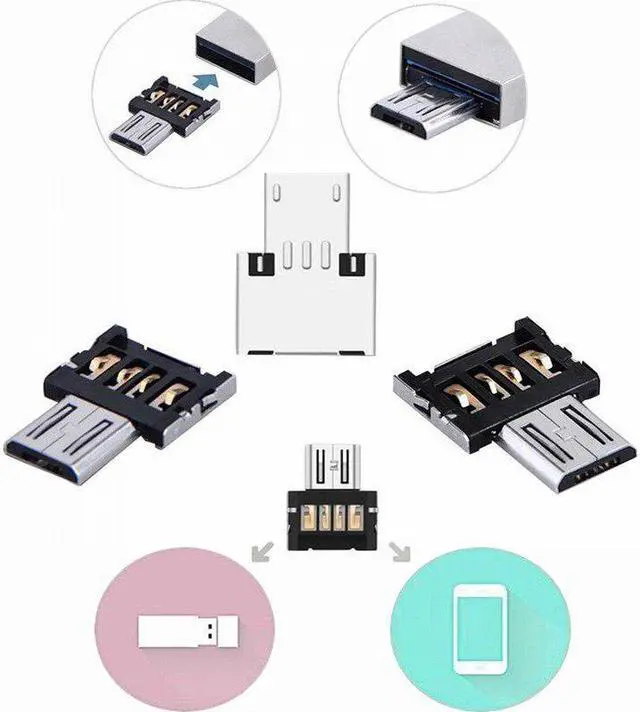 Alt view image 3 of 5 - USB Type C Adapter USB OTG Connector Mini OTG Adapter for   Smart Phone USB Flash Drive Cable Adaptador