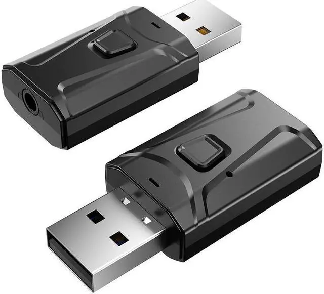 Alt view image 4 of 5 - Bluetooth Transmitter Receiver 5.0 Bluetooth Adapter USB Music Audio For PC TV Car Hands-free 3.5mm AUX Adapter