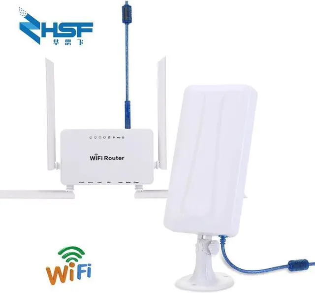 Alt view image 4 of 5 - 300mbps Wireless Router+High Gain Wifi USB Adapter 300Mbps High Power Wifi Router one Set Extend Wifi Signal Share 32users