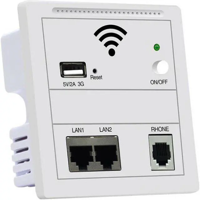 Main image of 300Mbps 86 Panel in Wall Wireless AP Router 220V WiFi Access Point in-wall AP Wireless Wifi Router Repeater 802.3af POE