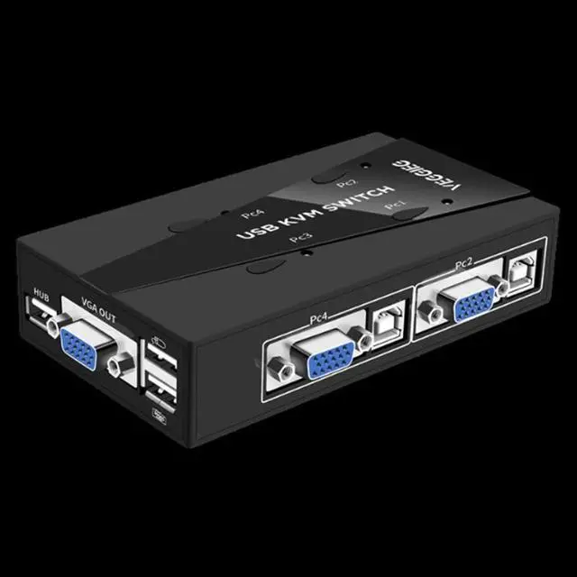 Alt view image 3 of 7 - KVM Switch 2 Port 4K USB Switch KVM Switcher Splitter Box for Sharing Printer Keyboard Mouse KVM Switch