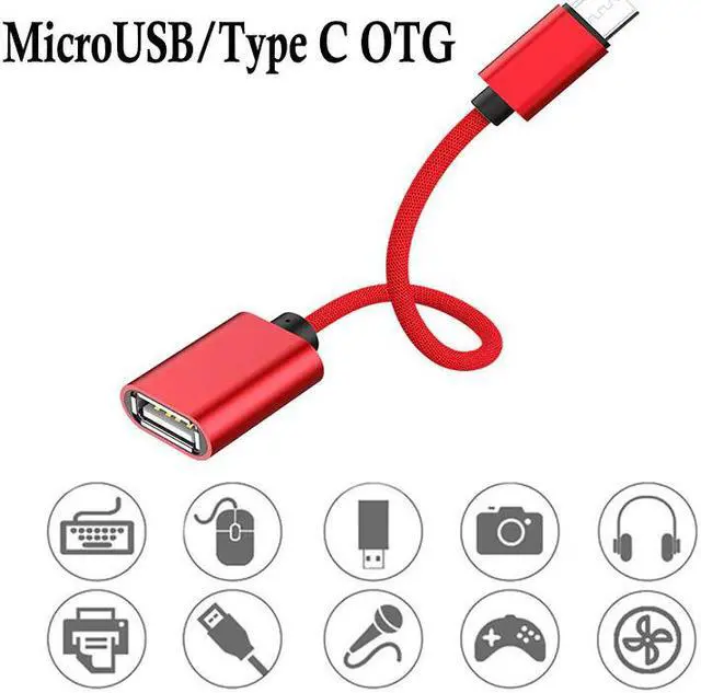 Main image of 3colors 18cm Micro USB OTG Cable Type C OTG Cable Gaming OTG Adapter Cellphone Game Mouse Keyboard Connector for