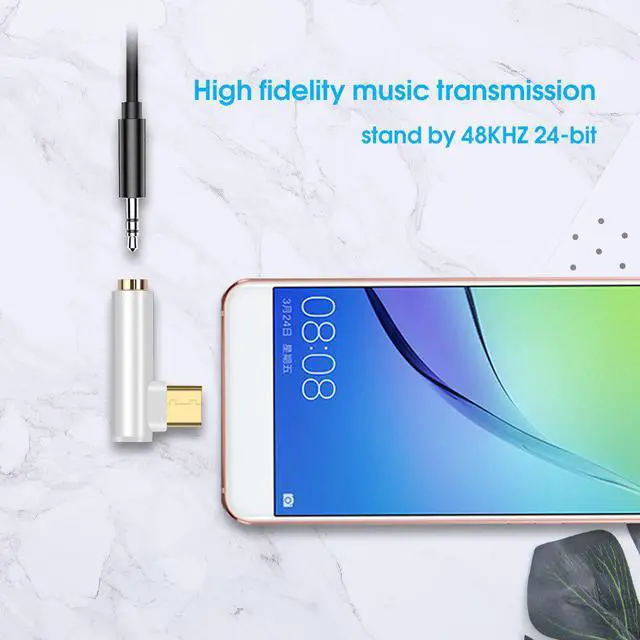 Alt view image 5 of 5 - Type C 3.5mm Jack Earphone Cable USB C Male to 3.5mm AUX Audio Adapter USB-C 3.5 Converter Cable For  6