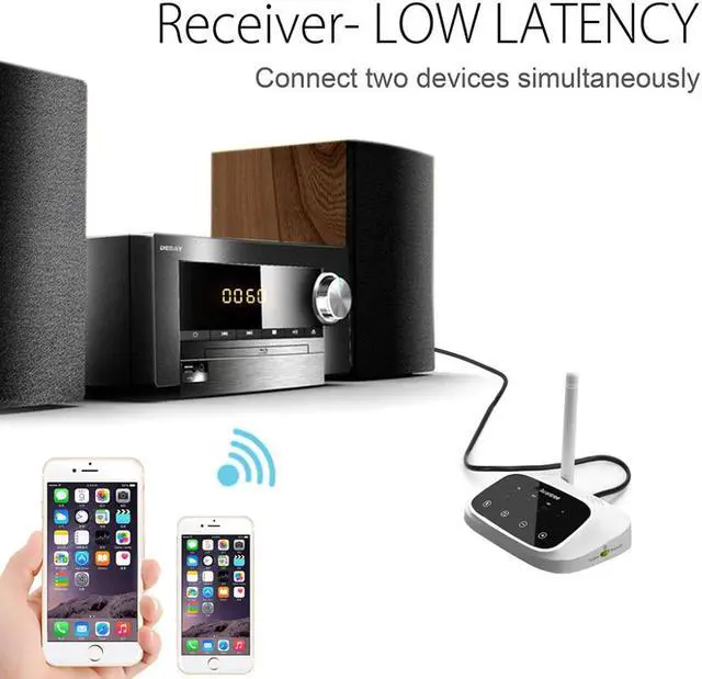 Alt view image 5 of 5 - US New Oasis Long Range Bluetooth Transmitter Receiver for TV & PC, aptX Low Latency Wireless Audio Adapter