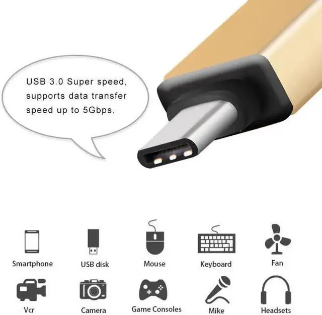 Alt view image 5 of 5 - Type C Male to USB 3.0 Female OTG  Sync Adapter for Phone Macbook NEW Fashion USB 3.0 OTG Cable Type C  Sync Conve