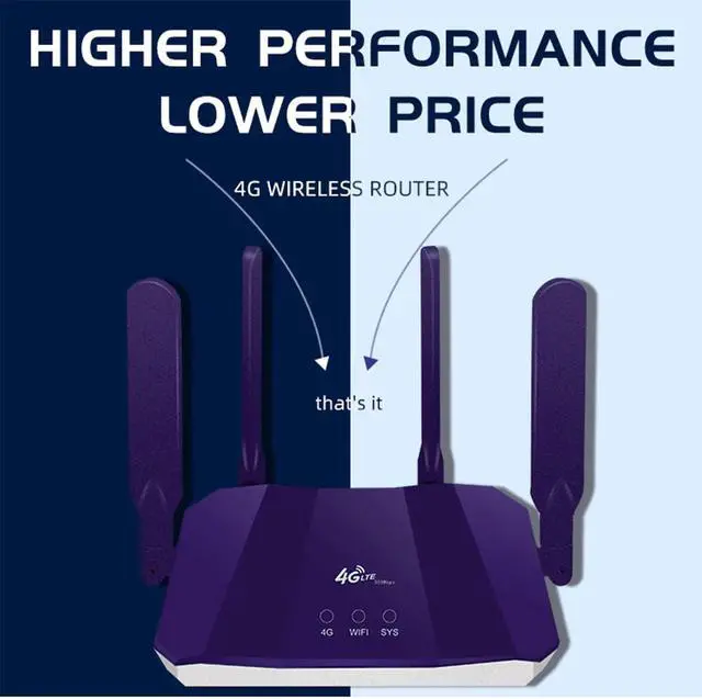 Alt view image 2 of 5 - 4G LTE CPE mobile router 300Mbps CAT4 Wifi router SIM card portable wireless router WiFi router with LAN port