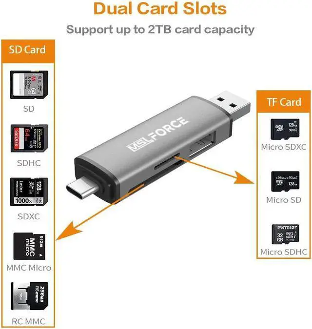 Alt view image 5 of 5 - Card Reader USB 3.0 Type C to  Micro  hub Adapter for laptop Accessories OTG Card reader Smart phone Memory  Card Reader