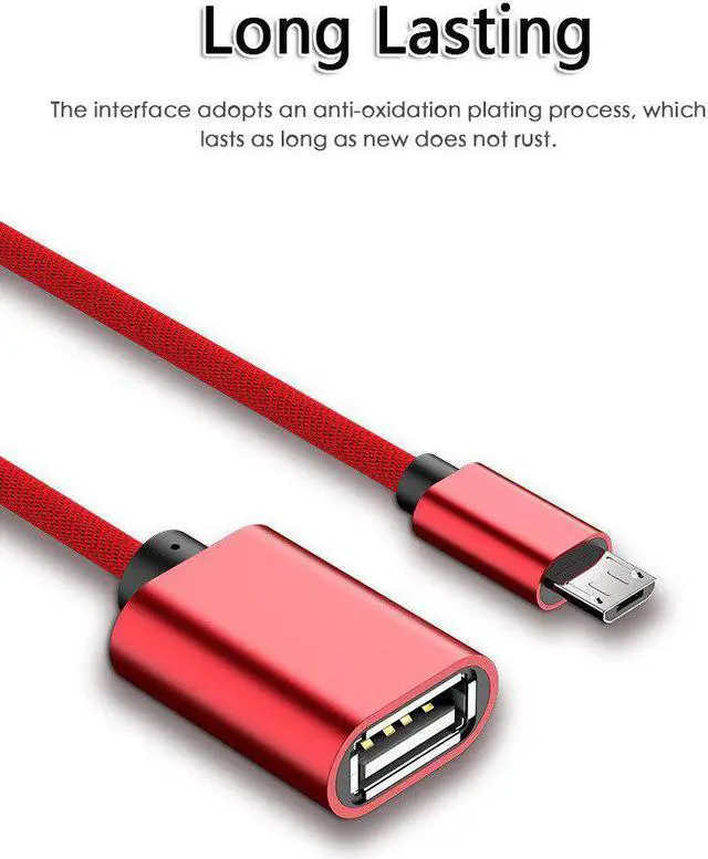 Alt view image 5 of 5 - 3 Colors 18cm Micro USB OTG Cable Type C OTG Cable Gaming OTG Adapter Cellphone Game Mouse Keyboard Connector For