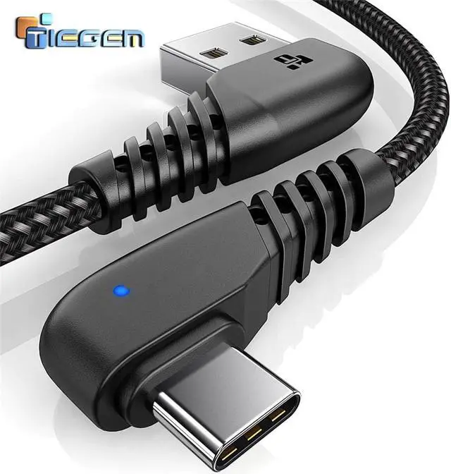 Main image of 90 degree USB Type C Cable 2A USB-C Cable Type-C Fast Charging Cord for Nintendo Switch  S8 S9 for  P20 Pro