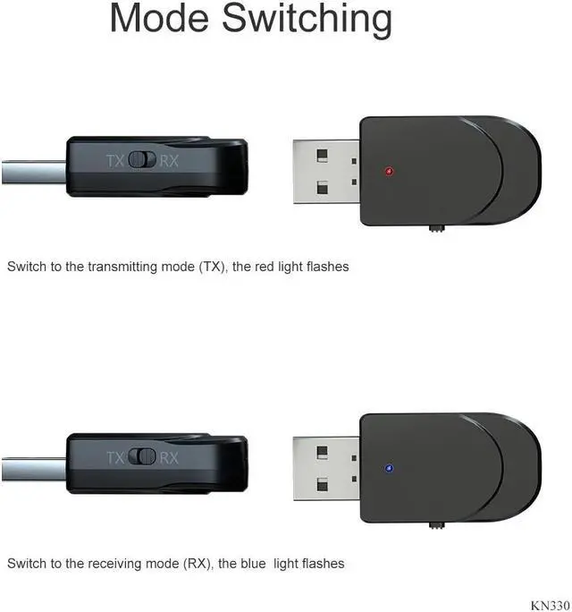 Alt view image 4 of 5 - 3 IN 1 Mini Bluetooth 5.0 Audio Receiver Transmitter 3.5mm Jack AUX USB Stereo Music Wireless Adapter for TV Car PC Headphones