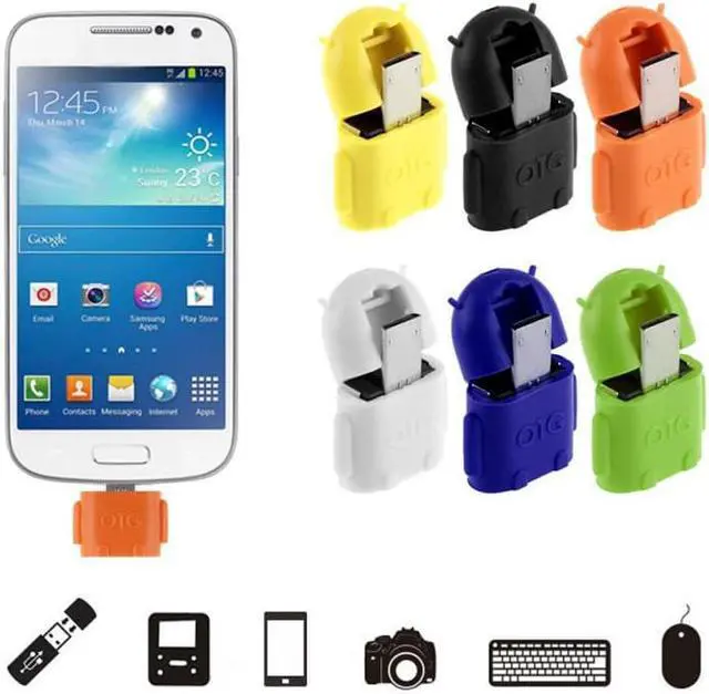Main image of OTG Robot Conversion Head Usb Tablet Mole Phone U Disk Connection V8 Card Reader Portable Cable USB Adapter TXTB1