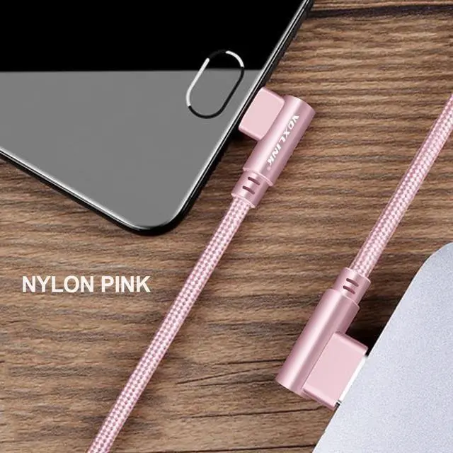 Alt view image 5 of 5 - USB Type C 90 Degree Fast Charging usb c cable Type-c  Cord Charger usb-c For  S8 S9 Note 9 8  mi8 mi6