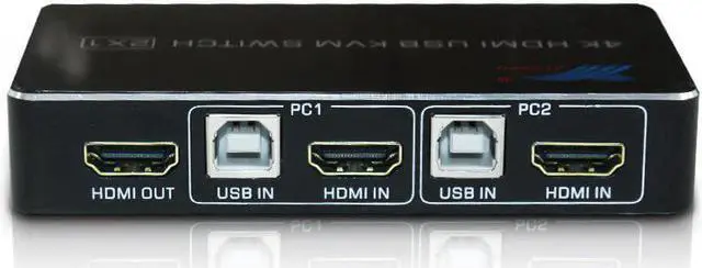Alt view image 5 of 5 - 4kx2k 60HZ 2.0 KVM Switch 2 Port 2 In 1 Out USB Printer Sharing Free Drive Mouse & Keyboard Display