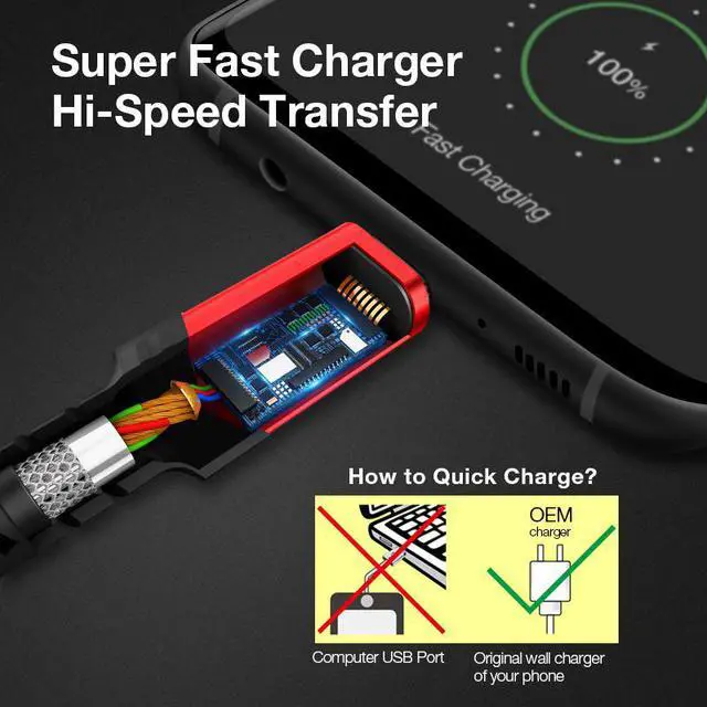 Alt view image 3 of 5 - USB Type C Cable for USB C Mole Phone Cable 3A Fast Charging Type C Cable for  S8  Redmi Note7 Charge Cord