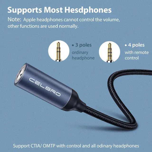 Alt view image 2 of 5 - C Adapter USB C To 3.5mm 3.5 Jack Earphone Audio Converter Headphones Cable For  Galaxy Tab S6 5G Z Flip 90 Degree