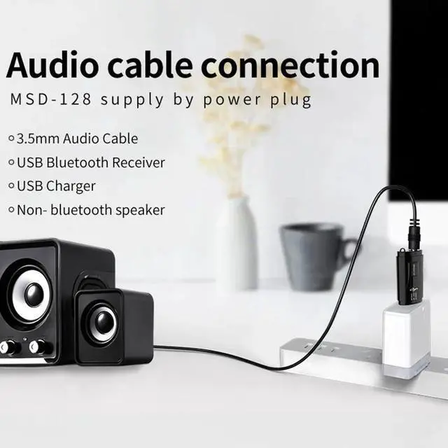 Alt view image 5 of 5 - 2 in 1USB Bluetooth Receiver Transmitters 5.0 Wireless Stereo Bluetooth AUX USB 3.5mm Jack For TV PC Car Kit Wireless Adapter