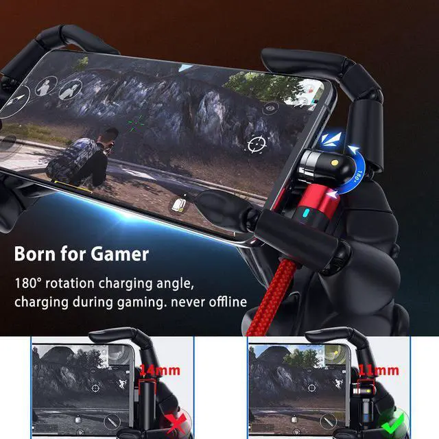 Alt view image 3 of 5 - Double 360° Rotating Magnetic Cable  Usb Type C Cable Usbc Kabel Micro Usb Magnetique Phone Wire 2M for  S20 Ultra Note20