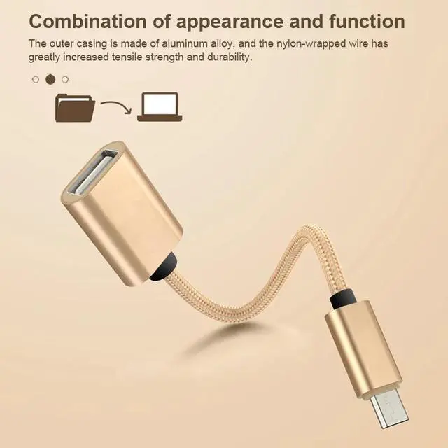 Alt view image 5 of 5 - usb cable adapter to OTG  usb connector universal for  usb audio  OTG for  redmi note 5 Tablet Android