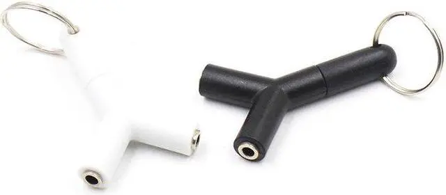 Alt view image 4 of 5 - 3.5mm Y-shape Earphone Adapter Double Jack Adapter Plug Stereo Headphone Splitter for PC/MP3 Smartphone Player Audio Cables