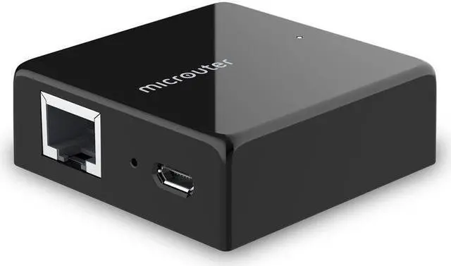 Alt view image 2 of 5 - microuter-N300 Access Points Nano Travel Router OpenWrt Pre-Installed WiFi Repeater Bridge AP Extender 300Mbps One Ether Port