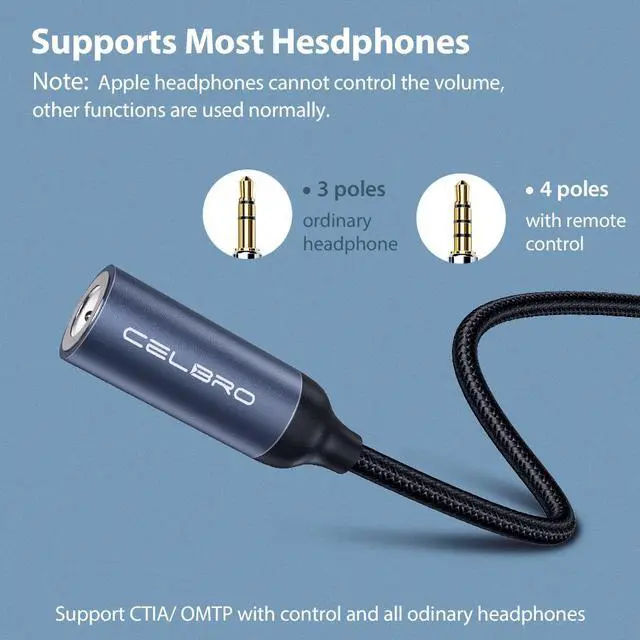 Alt view image 4 of 5 - C 3.5mm Aux Adapter Usb C To 3.5MM Headphone Jack Adapter Audio Cable for  Note 20 Ultra S20 Plus Google Pixel 4 xl
