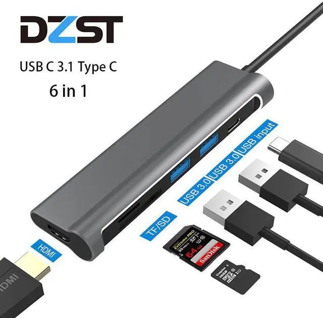 Main image of USB HUB Type C to USB 3.0 Card Reader PD Charging for MacBook Galaxy S9/S8 P20 Pro Thunderbolt 3 Hub