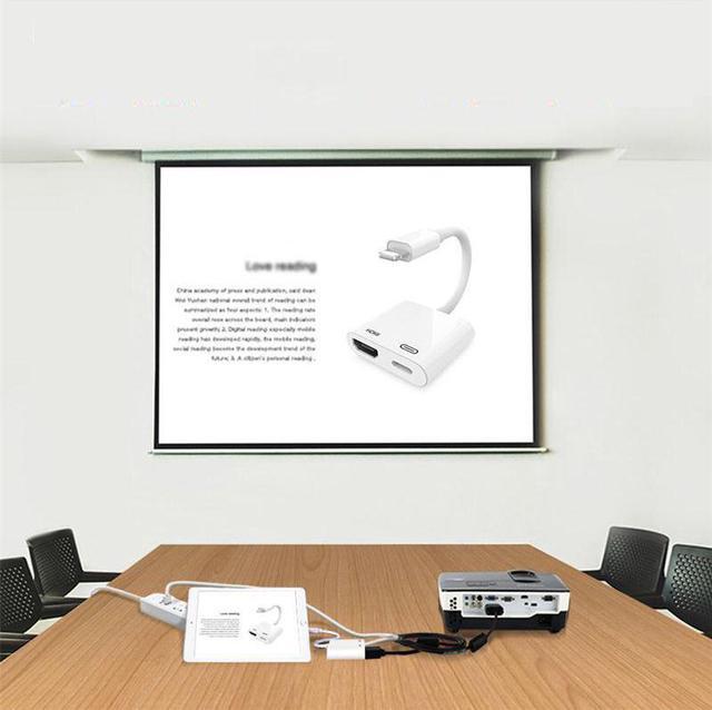 Alt view image 5 of 5 - Adapter for iPhone to TV 1080P HD 4K  Audio Video Converter Lightning Digital AV Adapter Cable for iPhone 11 XS 8 iPad