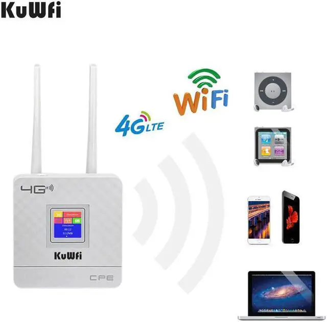 Alt view image 3 of 5 - 4G Sim Card Wifi Router CAT4 150Mbps Wireless CPE Router 4G LTE FDD/TDD Unlock Router With External Antennas WAN/LAN RJ45