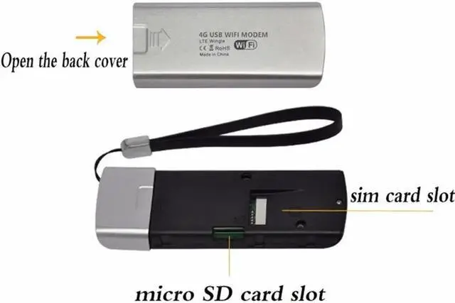Alt view image 5 of 5 - 4G WiFi Modem USB dongle 3G 4G router Unlocked Pocket Network Hot spot WiFi Routers Wireless Modem with SIM Card Slot